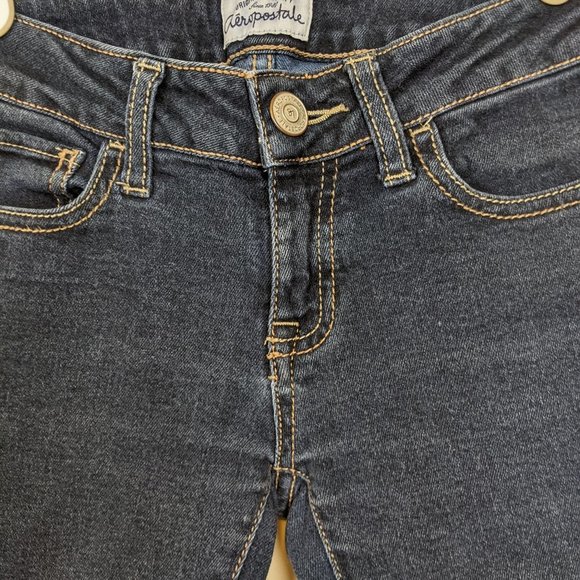 Aeropostale Lola Dark Blue Wash Low rise Size 0 - Picture 9 of 14